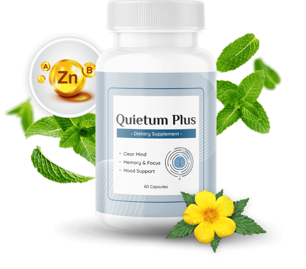 1 Bottle of Quietum Plus and photos of Ingredients