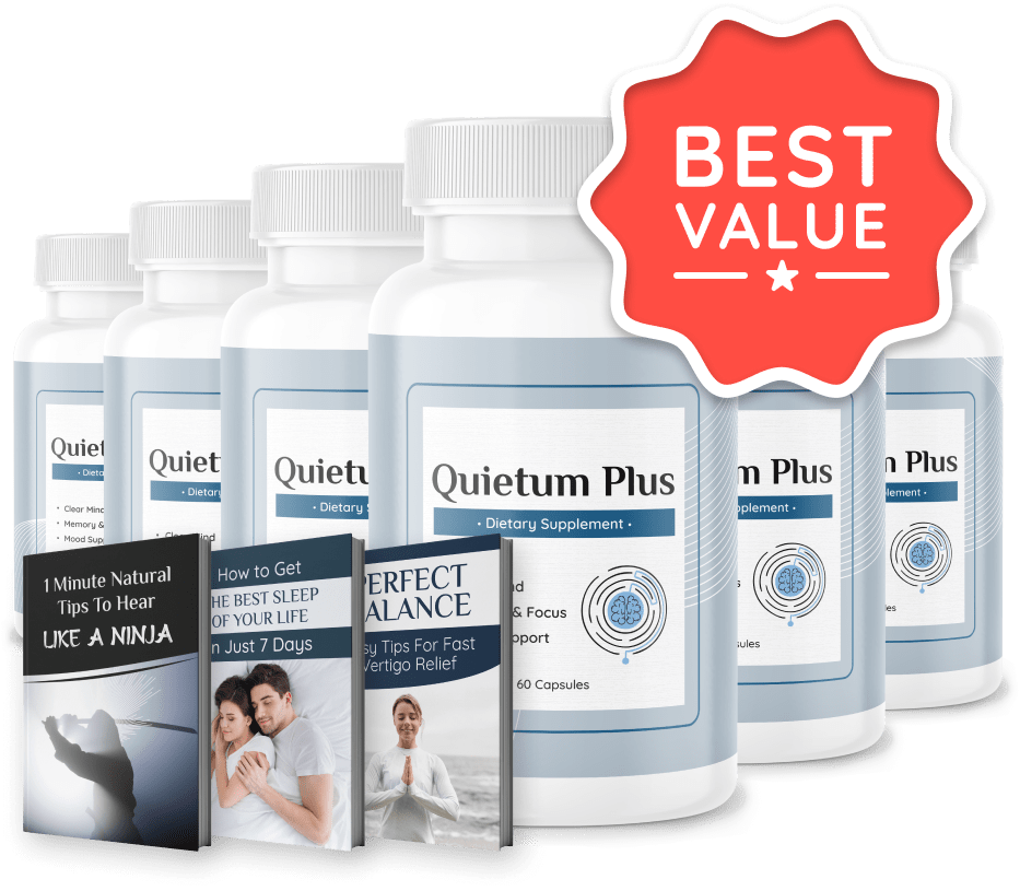 6 Bottles of Quietum Plus and three Bonuses